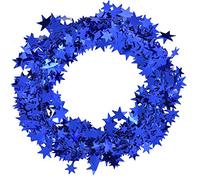 HEEPDD Guirlande d'étoiles, Petite Décoration d'étoiles, Fil Miroir en 6 Couleurs pour Bricolage, 7,5 M pour Noël et Fête de Mariage (Blue)