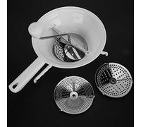 HEEPDD Hachoir à Légumes Mélangeur Alimentaire Multifonctionnel avec 3 Disques Interchangeables pour Couper en Dés, Déchiqueter, Longueur de 13,2 Pouces, Poids de 1,24 Lb, Rangement Facile dans les