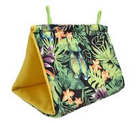 HEEPDD Hamac Nid de Perroquet en Tissu Doux, Tente Triangulaire pour Oiseaux de Compagnie, Cage à Oiseaux Confortable, Jouet 21x16x14cm