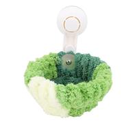 HEEPDD Hamac pour Hamster, Tunnel en Peluche Chaud d'hiver Vert, Lit Suspendu avec Ventouse, Nid D'oiseau, Nid D'élevage de Perroquets, Maison pour Petits Animaux, Perroquets, Pinsons