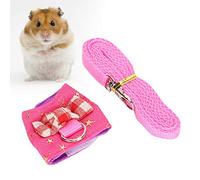 HEEPDD Hamster Harness Lash, Petit Gilet de Harnais pour Animaux de Compagnie et Laisse pour la Marche Extérieure Bunny Squirrel Guinée Pig Chinchilla Nan (XS)