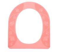 HEEPDD Housse de Siège de Toilette Universelle, Coussin Antidérapant Lavable en Silicone, Design Doux et Chaud pour Personnes âgées et Enfants, 39,5x34 Cm (PINK)