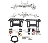 HEEPDD Hygiène et Assainissement du Véhicule RC Kit d'essais Arrière Avant, Arrière Avant de Verrouillage CNC Assies Portales Réglées pour Axial SCX10 I III 90046 90047 1/10 RC Car Nan (Silver)