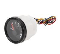 HEEPDD Jauge de Niveau de Carburant 2 Pouces 52mm, en Acier Inoxydable ABS avec écran rétroéclairé et Capteur de Haute Précision pour Camping-car, Yacht, Bateau de Pêche (Cadran noir Lunette noire)