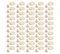 HEEPDD Jeu de 50 Rivets Hexagonaux, Attaches en Alliage de Zinc, Goujons Décoratifs Durables pour l'artisanat du Cuir, les Sacs et les Projets de Vêtements (GOLD)