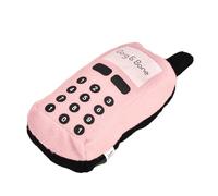 HEEPDD Jouet à Mâcher pour Chien, Jouet Interactif en Forme de Téléphone Portable Grinçant en Peluche pour Chiens de Petite et Moyenne Taille, Entraînement de Jeu Doux et Amusant (Pink)