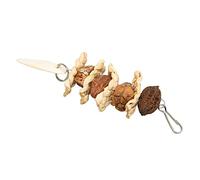 HEEPDD Jouet à Mâcher pour Oiseaux, Jouet pour Perroquet Suspendu Fait à la Main pour Aras et Conures, fabriqué avec des Feuilles de Maïs et des Noix pour Une activité Engageante