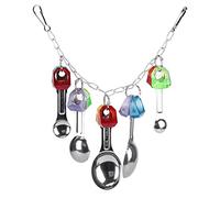 HEEPDD Jouet à Mâcher pour Perroquet, Décoration Suspendue pour Cage à Oiseaux en Plastique avec Chaîne en Métal Solide, pour Perroquets Gris Africains Gros Seins Alexander pour