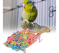 HEEPDD Jouet à Mâcher pour Perroquet, Sac en de Papier déchiqueté coloré pour l'entretien du Bec, Jeu Stimulant, Corde de Chanvre, Cage Facile à Suspendre pour Animaux de Compagnie, Propriétaires