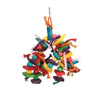 HEEPDD Jouet à Mâcher pour Perruche, Blocs de Jouets avec Corde en Coton pour Aras, Oiseaux de Compagnie, Jouets sans Danger pour Les Oiseaux pour Réduire l'anxiété et l'agression, Jouet à Mâcher