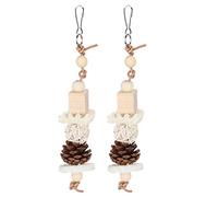 HEEPDD Jouet à Mâcher Suspendu pour Perroquet, Matériaux Naturels, Boule de Rotin Luffa, Jouet à Mâcher pour Petits Oiseaux, Perruches, Calopsittes, Conures, Perruches