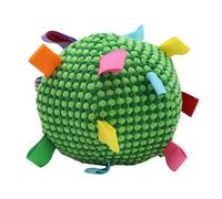 HEEPDD Jouet à Tirer pour Chien, Jouet Interactif à Mâcher en Peluche avec Cloche à L'intérieur pour Les Jeux de Récréation, de Récupération et de Poursuite, Couleurs Vives et Rubans (Green)