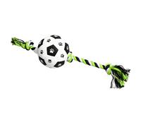HEEPDD Jouet Ballon de Football pour Chien avec Corde, Jouet Interactif à Mâcher en Peluche Douce pour L'entraînement et Le Jeu, avec Rembourrage en Coton pour Une Utilisation (Jouet de Corde de