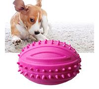 HEEPDD Jouet Ballon de Rugby pour Petits Chiens, Jouet à Mâcher Interactif en Caoutchouc Souple, Entraînement et Soulagement de l'anxiété pour Chiots, Diamètre 9,5 Cm