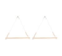 HEEPDD Jouet de Balançoire D'oiseau en Bois, Balançoire de Perche D'oiseau de Perles en Bois Sûres avec Le Décor de Cage de Cloche Perroquets Accrochant la Balançoire D'oiseau pour des