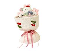 HEEPDD Jouet de Bouquet en Peluche Mignon avec Lumières LED, Arrangement Floral d'animaux en Peluche Doux, Style Dessin animé, pour Anniversaire de la Saint-Valentin (#2)