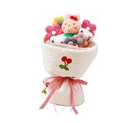 HEEPDD Jouet de Bouquet en Peluche Mignon avec Lumières LED, Arrangement Floral d'animaux en Peluche Doux, Style Dessin animé, pour Anniversaire de la Saint-Valentin (#1)