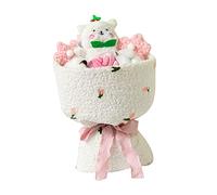 HEEPDD Jouet de Bouquet en Peluche Mignon avec Lumières LED, Arrangement Floral d'animaux en Peluche Doux, Style Dessin animé, pour Anniversaire de la Saint-Valentin (#4)