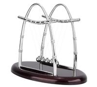 HEEPDD Jouet de Bureau de Physique Newton's Cradle, Démonstration de Physique Interactive, Construction Robuste en Métal et en Plastique, Parfait pour la Décoration de Bureau ou de Table d'étude,