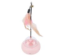HEEPDD Jouet de Chat en Plumes en Rotation Automatique, Jouet Teaser de Chat Interactif électrique avec Plaque Tournante et Attache de Plumes pour Exercice pour Animaux de Compagnie et