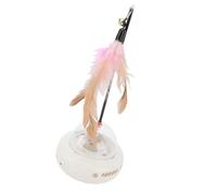 HEEPDD Jouet de Chat Rotatif Automatique, Bâton de Teaser de Jouets Interactifs pour Les Chats Intérieurs, d'exercice Interactif avec des Plumes Battantes pour Que Les Chatons Jouent Seuls au de