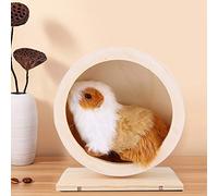 HEEPDD Jouet de Course pour Hamster, Roue d'exercice en Bois pour Petits Animaux, Roue de Jogging Rotative Muette, Idéale pour Les Hamsters, Gerbilles et Souris (Petite Taille)