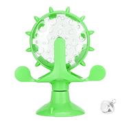 HEEPDD Jouet de Fuite de Nourriture pour Chats, Moulin à Vent Traite la Distribution de Puzzle Interactif pour Chaton Chiot d'alimentation Lente avec Aspiration - Le Jeu d'activité (Green)