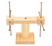 HEEPDD Jouet de Recherche de Nourriture en Bois de Pin 6,3 X 3,7 X,7 Pouces pour Hamster Cochon d'Inde, Distributeur de Friandises, Mangeoire Rotative Réduit L'ennui à Mâcher