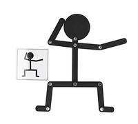 HEEPDD Jouet éducatif Stickman, Figurines d'action, Bâton d'activité avec 24 Cartes pour Enfants 'âge Préscolaire, Cadeau de Noël, Jouet éducatif Stickman, Apprentissage en Bois