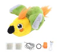 HEEPDD Jouet en Peluche de Chat, Aile Battante Enhance Exercice Soft Confortable Jouet de Chat Interactif électrique Mignon Forme de Perroquet en Peluche pour la Maison