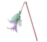 HEEPDD Jouet en Plumes de Baguette de Chat et Cloches pour Un Plaisir Interactif, Parfait pour Les Chatons et Les Chats pour Faire de l'exercice et Jouer, Jouet en Plumes de Baguette de Chat,