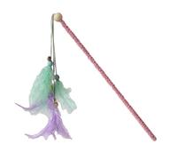 HEEPDD Jouet en Plumes de Baguette pour Chat, Plumes et Cloches Colorées pour Un Plaisir Interactif, Parfait pour Les Chatons et Les Chats pour Faire de l'exercice et Jouer (Plume Multiple)