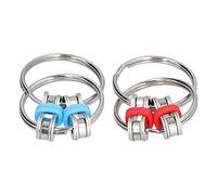 HEEPDD Jouet Fidget à Chaîne en Acier Inoxydable, Porte-clés de Décompression Portable pour Adolescents et Adultes avec Fonctions de Soulagement de l'anxiété