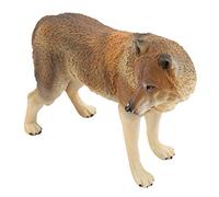 HEEPDD Jouet Figurine de Loup, Sculpture Réaliste de la Faune, Modèle Animal Peint à la Main pour Enfants, Collectionneurs et Décoration Intérieure (M-771 Grand Loup mâle Brun)