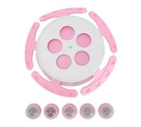 HEEPDD Jouet Interactif d'alimentation pour Chat, Distributeur de Friandises de Stimulation Mentale avec Boules d'herbe à Chat et Plateau Tournant pour L'entraînement et l'exercice des (Pink)