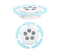 HEEPDD Jouet Interactif d'alimentation pour Chat, Distributeur de Friandises de Stimulation Mentale avec Boules d'herbe à Chat et Plateau Tournant pour L'entraînement et l'exercice des (Blue)