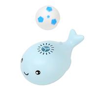 HEEPDD Jouet Interactif de Balle Flottante de Baleine, Jouet de Bain activé par l'eau Rechargeable par USB, Balle de Jeu Sensorielle Lumineuse en Plastique 11 X 6,5 Cm pour Bébés, Tout-Petits, (Blue)