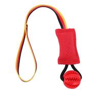 HEEPDD Jouet Interactif D'entraînement à la Morsure pour Chien, Jouet à Tirer en Fibre Haute densité avec Double Renfort de Couture pour Chiens de Taille Moyenne et Grande, Jouet à (Rouge)