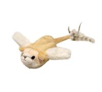 HEEPDD Jouet Interactif Intelligent pour Chat, Jouet pour Chaton écureuil Volant activé au Toucher avec Ailes Mobiles et Son froissé, Rechargeable de Type C (Yellow)