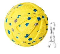HEEPDD Jouet Interactif pour Chien, Balle Intelligente en ABS, avec Saut, Roulement et Culbutage Mixte, Rechargeable par USB C, Fournitures Amusantes pour Animaux de Compagnie, pour Les (Yellow)