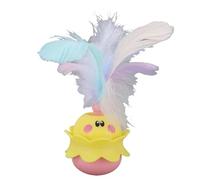 HEEPDD Jouet pour Chat Automatique, Coffre-Fort en Silicone Robuste et Matériau ABS Jouet Rotatif électrique pour Chat avec Lumières LED pour Chatons Adultes Chats Jouer Divertissement