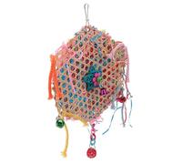 HEEPDD Jouets à Mâcher pour Oiseaux, Matériau en Bambou, Jouet à Mâcher Interactif coloré, Jouet à Suspendre pour Perroquet pour s'amuser et Se Nourrir