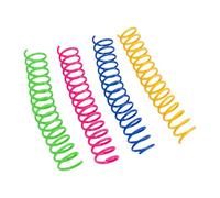 HEEPDD Jouets à Ressort pour Chat, Paquet de 4 Ressorts Hélicoïdaux en Plastique, Ensemble de Jouets à Ressort Interactifs pour Chaton avec 4 Couleurs Vives, Jeu d'intérieur Gonflable pour Chatons