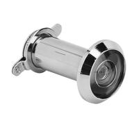 HEEPDD Judas de Porte à Angle de Vision de 220 Degrés, Judas Réglable en Alliage de Zinc de 35 à 60 Mm pour Portes en Bois et en Fibre de Verre, avec (Argent simple 16, ouverture 16-19, épaisseur de)