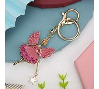HEEPDD Keychain Pink Exquis Dancing Girl Girl Chain de clé, Pendentif Décoratif de Haute qualité pour Voiture et Sac à Main