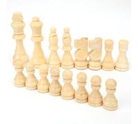 HEEPDD King Figures Chess Game 32pcs Pieces d'échecs en Bois, Artisanat de Style Staunton Artisanal, pour l'interaction Parent-Enfant et Les Jeux avec des pour Les Enfants et Les Adultes