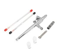 HEEPDD Kit Aérographe Professionnel, Alimentation par gravité à Double Action avec Buses de 0,2 à 0,5 Mm, Mini Pistolet Pulvérisateur Portable pour Peinture, Maquillage, Décoration de Gâteaux, (136T)