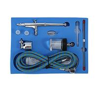 HEEPDD Kit D'aérographe à Double Action, Pistolet Pulvérisateur à Aiguille de 0,2 Mm, 0,3 Mm, 0,5 pour la Conception D'ongles de Tatouage de Voiture de Peinture de Modèle