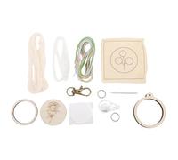 HEEPDD Kit D'artisanat à Broderie, Décoration de Cerceau en Bois personnalisé Facile à Utiliser Ensemble de Broderie pour les Sacs et Téléphones