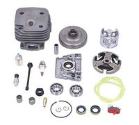 HEEPDD Kit de Bougies D'allumage et de Cylindre de 52 Mm pour Tronçonneuse 61, 268, 272 et 272XP, Cylindre en Aluminium de 5,2 Cm avec Roulements et Joints, Pièces de Rechange pour